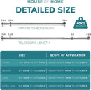 Extendable Wardrobe Rail – Heavy Duty Adjustable Steel Hanging Pole (Multiple Sizes)