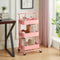3‑Tier Pink Storage Trolley on Wheels – Versatile Organiser for Kitchen, Bathroom, Office or Bedroom