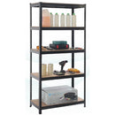 Boltless 5 Tier Heavy Duty Steel Shelving Unit – 875kg Load, Black