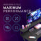 Gaming Desk with Monitor Stand Carbon Fibre Top Black 120cm