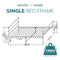 Metal Bed Frame Modern Design Single, Double, King, Extra Strong Black Finish Sturdy & Durable