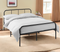 King Size Bed Frame Extra Strong Black with Rounded Headboard - 6.8ft x 4.6ft Easy Assembly Bed Base, Under Storage with Sturdy Tube Slats & Center Support Legs