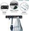 Wall Mounted Door Hook Rack – 4 Black Nickel Hooks on Black Wooden Board