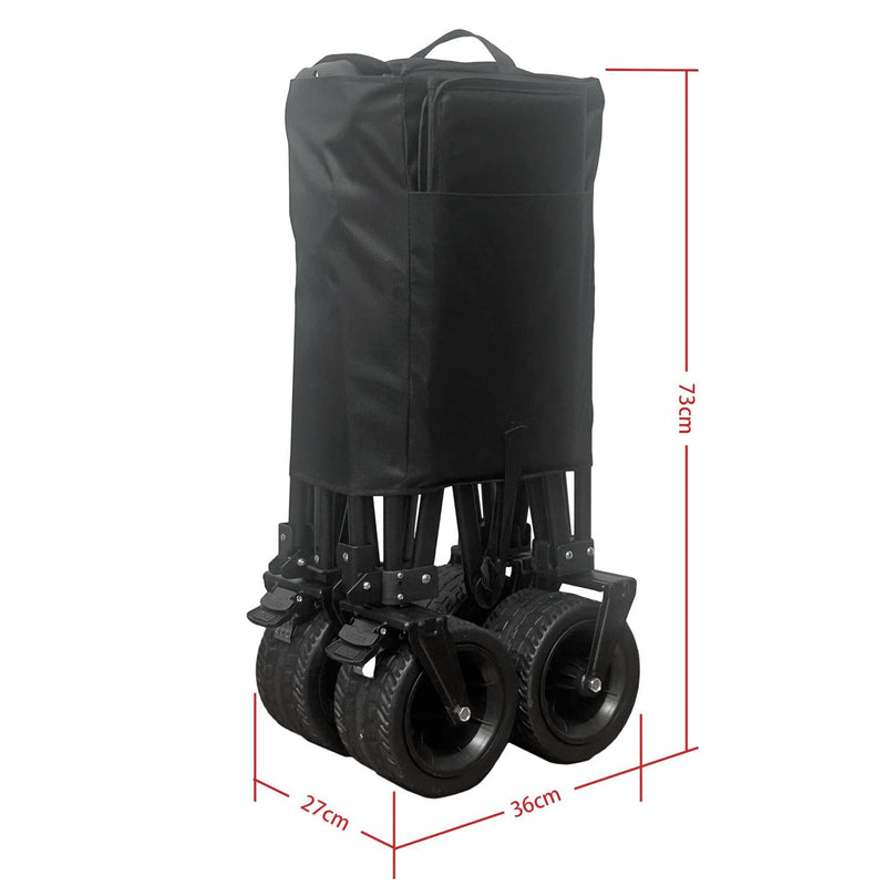 70L Foldable Utility Trolley – Heavy Duty, 100kg Load, Lockable Wheels