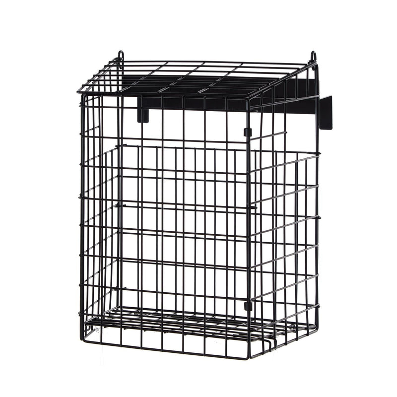 Black Letterbox Cage No Screws Needed Door Mail Box Post Letter Catcher