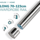 Extendable Wardrobe Rail – Heavy Duty Adjustable Steel Hanging Pole (Multiple Sizes)