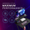 Gaming Desk with Monitor Stand Carbon Fibre Top Black 80cm