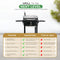 XL BBQ Smoker Grill Folding Tables, Thermometer, Adjustable Charcoal Pan With Chimney