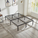 King Size Bed Frame – Durable Black Metal Platform, 151 x 201 x 35 cm