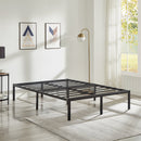 Double Bed Frame – Durable Black Metal Platform, 138 x 191 x 35 cm