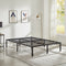 Double Bed Frame – Durable Black Metal Platform, 138 x 191 x 35 cm