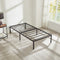 Single Metal Bed Frame – Durable Black Powder Coating, 198 x 91 x 40 cm
