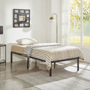 Single Metal Bed Frame – Durable Black Powder Coating, 198 x 91 x 40 cm