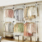 Floor to Ceiling Triple Telescopic Wardrobe Organiser – 2 Tier Hanging Clothes Rack