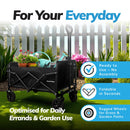 70L Foldable Utility Trolley – Heavy Duty, 100kg Load, Lockable Wheels