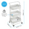 3‑Tier White Storage Trolley on Wheels – Versatile Organiser for Kitchen, Bathroom, Office or Bedroom