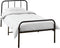 Extra Strong Single Metal Bed Frame with Rounded Head and Foot Board In Black