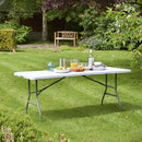 Heavy Duty 6ft Folding Table – Portable Plastic Banquet & Camping BBQ Table