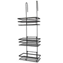 3-Tier Non-Rust Hanging Shower Caddy – Black Bathroom Organiser Rack for Shower Screen or Door
