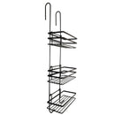 3-Tier Non-Rust Hanging Shower Caddy – Black Bathroom Organiser Rack for Shower Screen or Door