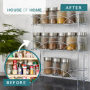 3 Tier Freestanding Spice Rack – Chrome Steel Herb Organiser with Non-Slip Feet