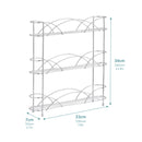 3 Tier Freestanding Spice Rack – Chrome Steel Herb Organiser with Non-Slip Feet