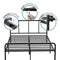 House Of Home | Double Bed Frame Extra Strong Black with Rounded Headboard - Easy Assembly Bed Base, Under Storage with Sturdy Tube Slats & Support Legs - 6.5ft x 4.5ft