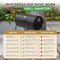 Barrel Charcoal BBQ Grill with Lid Thermometer, Portable Trolley Smoker, Wheels