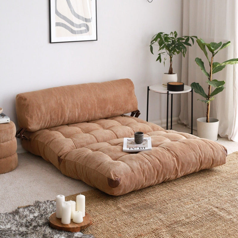Klappbares Zweisitzer-Schlafsofa Kadife 2 - Kamel