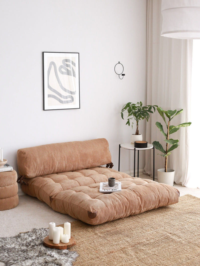 Klappbares Zweisitzer-Schlafsofa Kadife 2 - Kamel