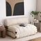 Klappbares Zweisitzer-Schlafsofa Teddy 2, Creme