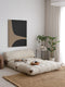 Klappbares Zweisitzer-Schlafsofa Teddy 2, Creme