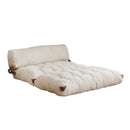 Klappbares Zweisitzer-Schlafsofa Teddy 2, Creme