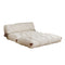Klappbares Zweisitzer-Schlafsofa Teddy 2, Creme