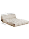 Klappbares Zweisitzer-Schlafsofa Teddy 2, Creme
