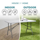 Heavy Duty 4ft Folding Table – Portable Plastic Banquet & Camping BBQ Table