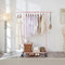 Heavy Duty Pink Clothes Rail – Adjustable Width & Height with Shelf and Locking Wheels