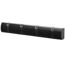 Wall Mounted Door Hook Rack – 4 Black Nickel Hooks on Black Wooden Board