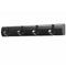 Wall Mounted Door Hook Rack – 4 Black Nickel Hooks on Black Wooden Board
