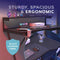 Gaming Desk with Monitor Stand Carbon Fibre Top Black 120cm