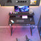 Gaming Desk with Monitor Stand Carbon Fibre Top Black 120cm