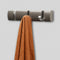 Wall Mounted Door Hook Rack – 3 Concealed Nickel Hooks on Dark Grey Board