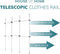 Floor to Ceiling Triple Telescopic Wardrobe Organiser – 2 Tier Hanging Clothes Rack