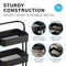 3‑Tier Black Storage Trolley on Wheels – Versatile Organiser for Kitchen, Bathroom, Office or Bedroom