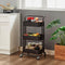 3‑Tier Black Storage Trolley on Wheels – Versatile Organiser for Kitchen, Bathroom, Office or Bedroom