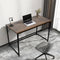 Rustic Brown Computer Desk 120cm – Large Home Office, Gaming & Study Table with Black Frame