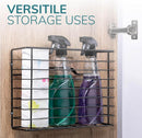 Self Adhesive Kitchen Cupboard Storage Basket – Black