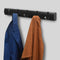 5 Door Hooks In Black Nickel On Black Mountable Board