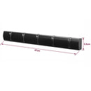 5 Door Hooks In Black Nickel On Black Mountable Board