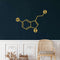 Serotonin Molecule Metal Wall Art